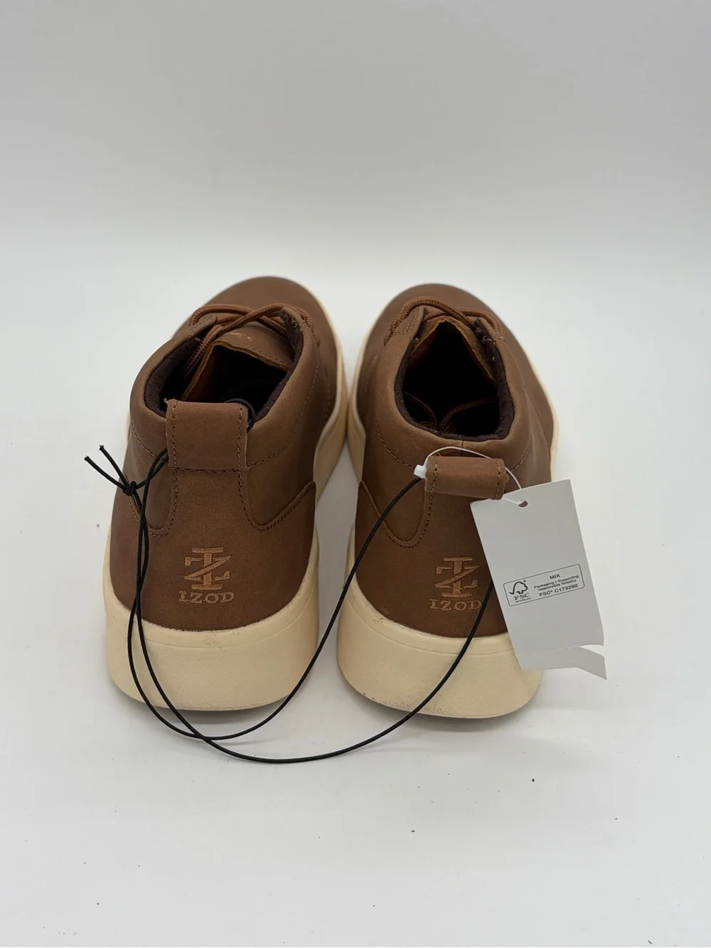 Izod Brown Chukka Boots with Cream Sole